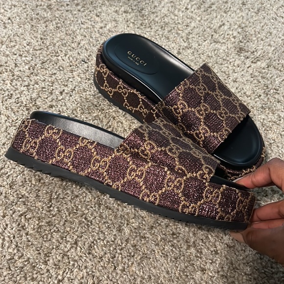 Gucci platform slides size 37.5 - Picture 3 of 3